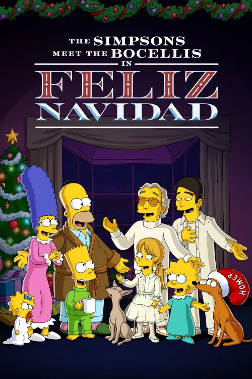 Постер к фильму "The Simpsons Meet the Bocellis in Feliz Navidad"