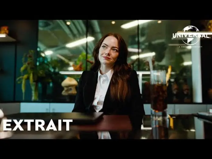 Видео к фильму Бугония | Bugonia - Extrait "Tous les employ&eacute;s sont autoris&eacute;s &agrave; partir &agrave; 17h30" VOST [Actuellement au cin&eacute;ma]