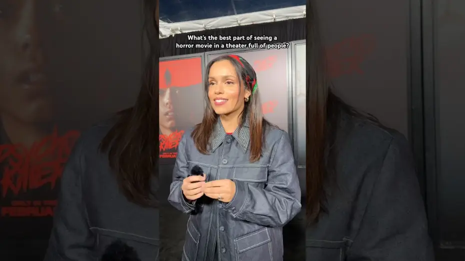 Видео к фильму Убийца-психопат | PSYCHO KILLER star Georgina Campbell on seeing scary films in theaters.