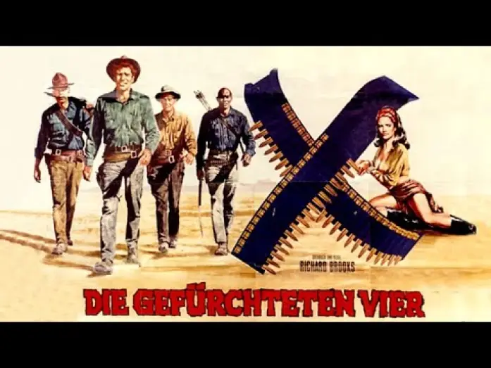 Видео к фильму Профессионалы | Die gef&uuml;rchteten Vier - Trailer (1966, Deutsch/German)