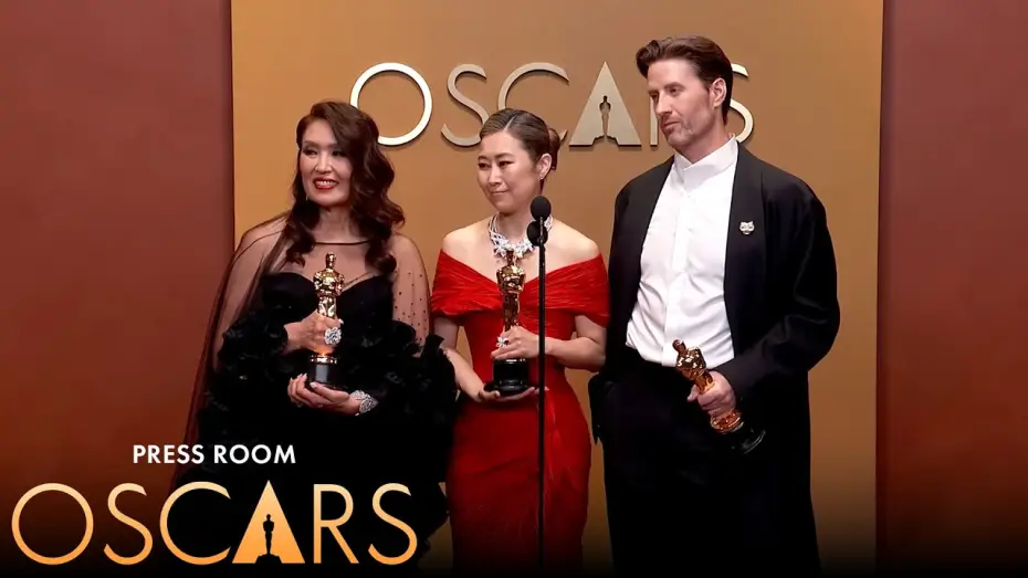 Видео к фильму Кейпоп-охотницы на демонов | KPop Demon Hunters Best Animated Feature Film Press Room Speech | 98th Oscars (2026)