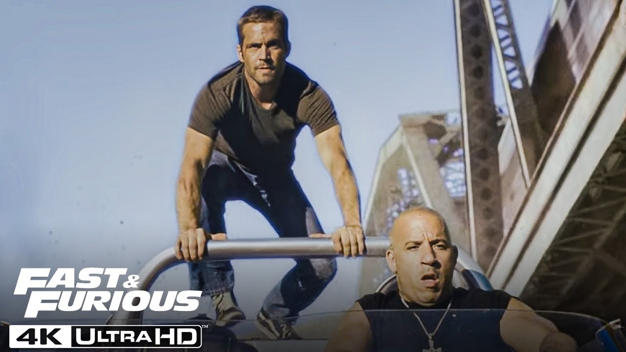 Видео к фильму Форсаж 5 | Vault on the Bridge Chase Scene in 4K HDR