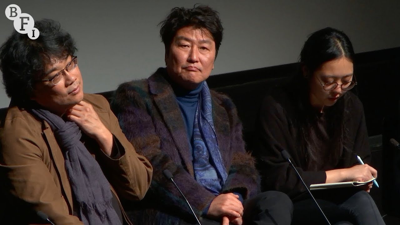 Видео к фильму Паразиты | Parasite director Bong Joon-ho and stars Song Kang-ho and Lee Jung-eun | BFI Q&A