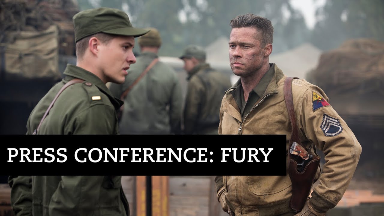 Видео к фильму Ярость | Brad Pitt at the Fury Press Conference | BFI #LFF